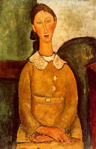 Painting Code#70823-Modigliani, Amedeo - Girl with a Yellow Dress