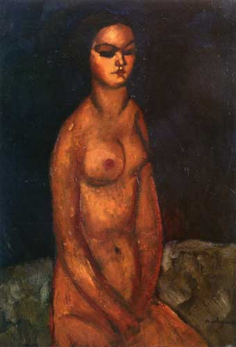 Painting Code#70832-Modigliani, Amedeo - Seated Nude