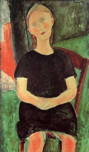 Painting Code#70835-Modigliani, Amedeo - Seated Young Woman