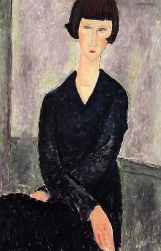 Painting Code#70840-Modigliani, Amedeo - The Black Dress