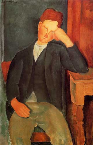 Painting Code#70854-Modigliani, Amedeo - Young Peasant (also known as The Young Apprentice)