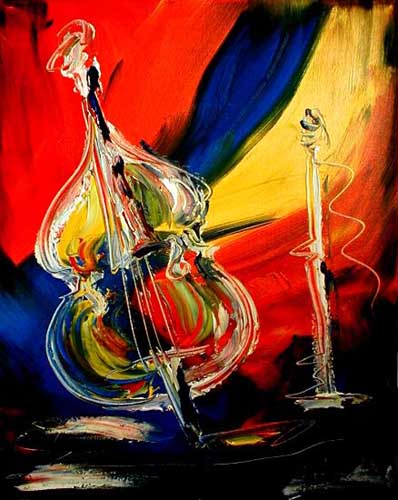 Painting Code#7087-Abstract Musical Instrument