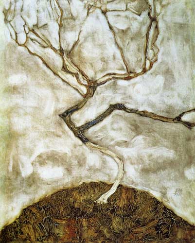 Painting Code#70914-Egon Schiele - A Tree in Late Autumn