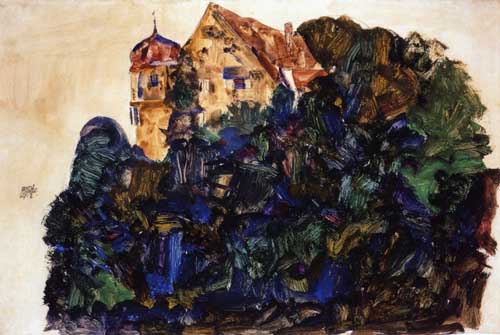 Painting Code#70920-Egon Schiele - Deuring Castle, Bregenz