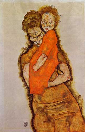 Painting Code#70926-Egon Schiele - Mother and Child