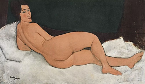 Painting Code#70988-Modigliani, Amedeo - Reclining Nude