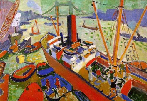 Painting Code#7117-Andre Derain(France): The Pool of London