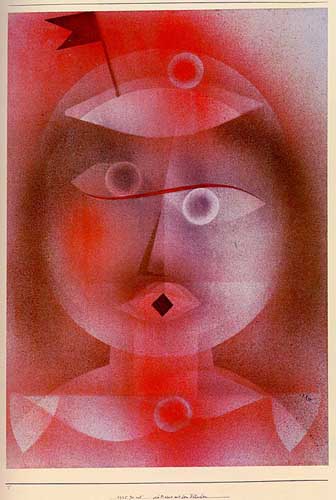 Painting Code#7129-Klee, Paul(Switzerland): The Mask with the Little Flag