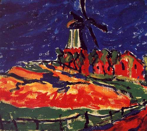 Painting Code#7171-Heckel, Erich(Germany): Windmill, Dangast