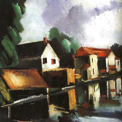 Painting Code#7174-Vlaminck, Maurice (France): The River