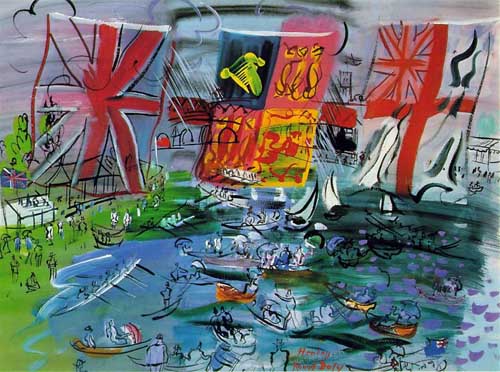 Painting Code#7225-Dufy, Raoul(Fauvism): Henley Regatta