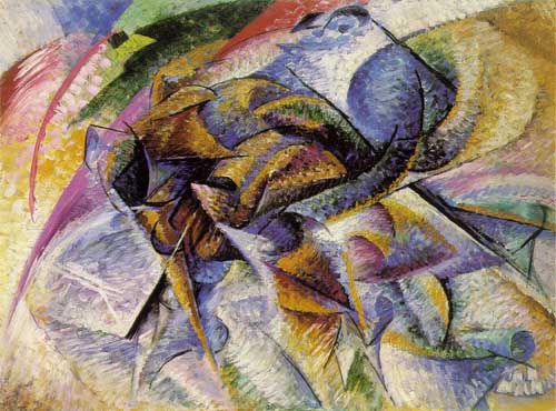 Painting Code#7233-Boccioni, Umberto - Dynamism of a Cyclist