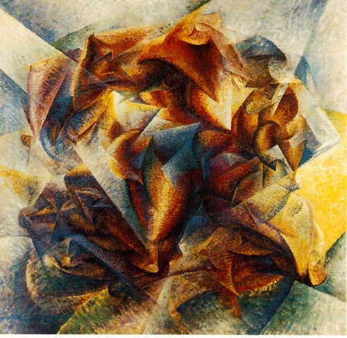 Painting Code#7234-Boccioni, Umberto - Dynamism of a Soccer Player