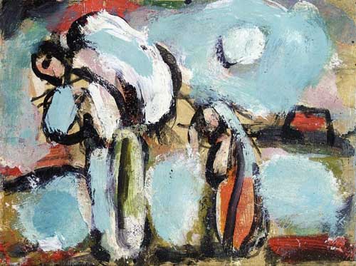 Painting Code#7277-Georges Rouault - Peasant with Double Sack
