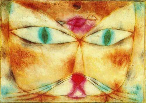 Painting Code#7384-Klee, Paul  - Cat and Bird