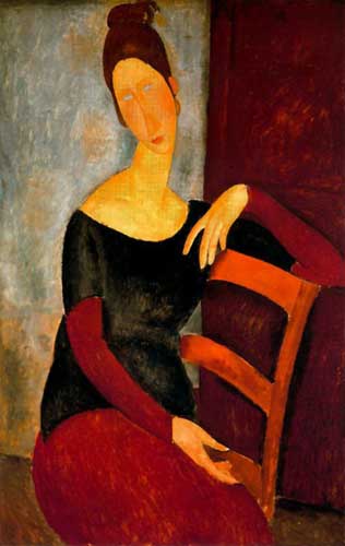 Painting Code#7424-Modigliani, Amedeo(Italy): Portrait of Jeanne H