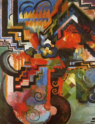 Painting Code#7453-Macke, August - Colored Composition