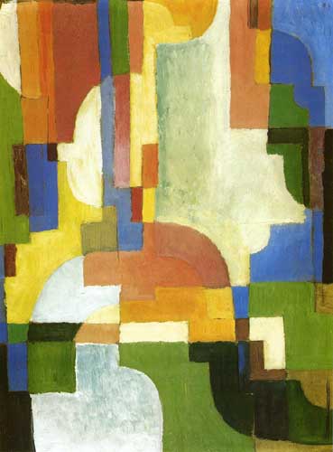 Painting Code#7454-Macke, August - Colored Forms I