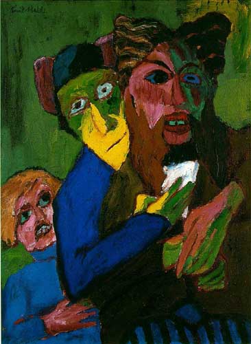 Painting Code#7532-Emil Nolde - Excited People