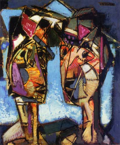 Painting Code#7537-Alfred Henry Maurer - Two Heads