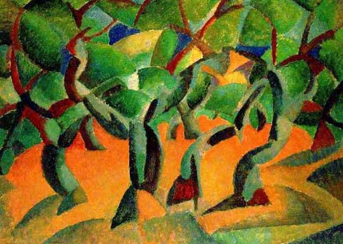 Painting Code#7571-Leo Gestel - Olive Grove (also known as Cubist Orchard)