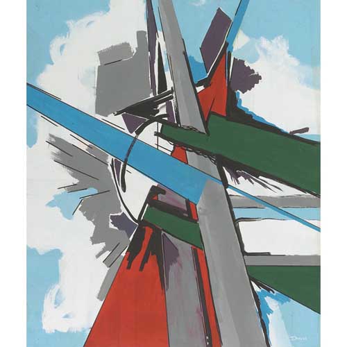 Painting Code#7712-Werner Drewes(USA): Dynamic Forms