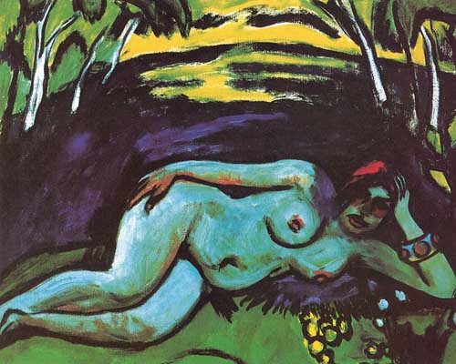 Painting Code#7768-Hermann Max Pechstein - Early Morning