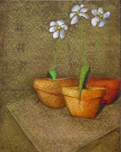 Painting Code#7813-Yuri Darashkevich - White Flowers