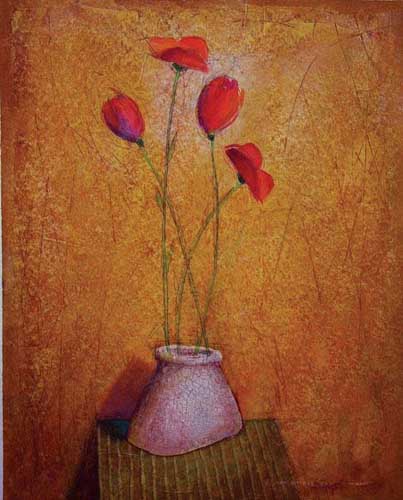 Painting Code#7815-Yuri Darashkevich - Red Flowers