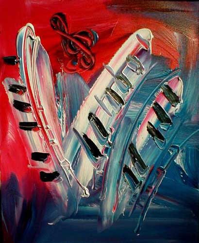 Painting Code#7909-Abstract Musical Instrument