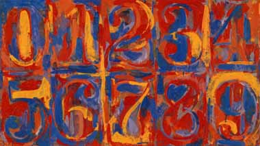 Painting Code#7911-Jasper Johns - Zero-Nine
