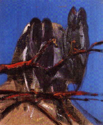 Painting Code#7961-Francis Bacon - Owls
