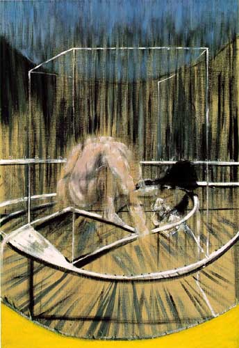 Painting Code#7967-Francis Bacon - Study for Crouching Nude