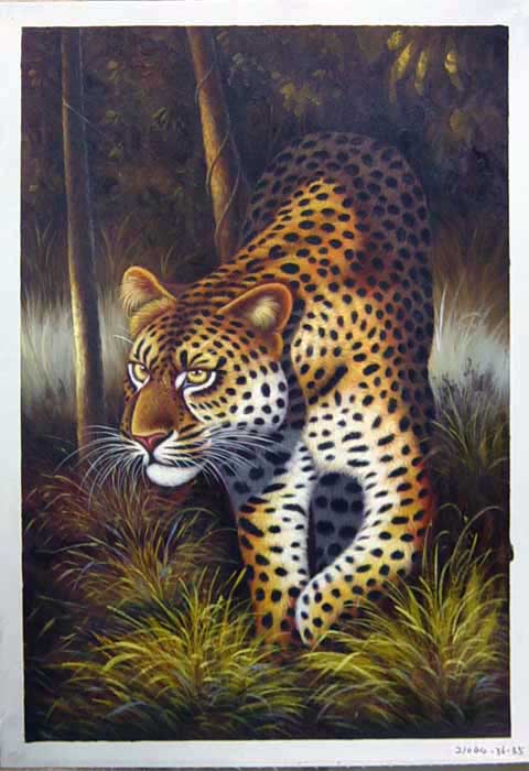 Painting Code#S121044-Leopard Painting