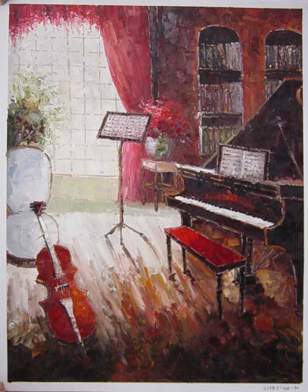 Painting Code#S121583-Interior with Piano