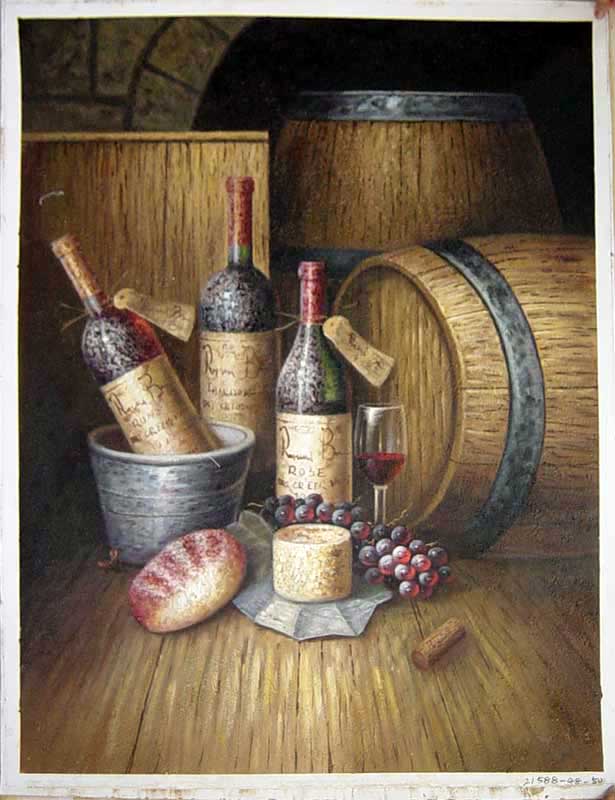 Painting Code#S121588-Wine Still Life