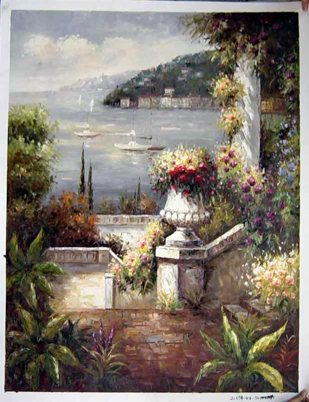 Painting Code#S121591-Mediterranean Landscape Painting 