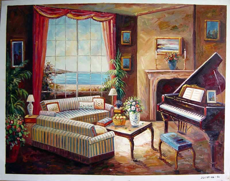 Painting Code#S122135-Interior Painting with Piano