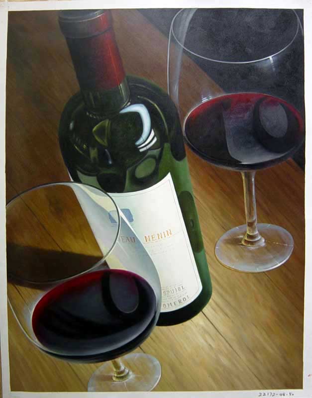 Painting Code#S122172-Still Life with Wine Bottle