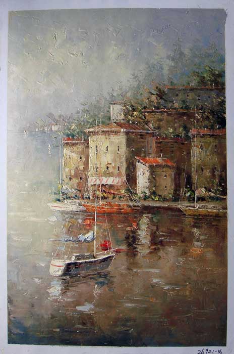 Painting Code#S126921-Mediterranean Landscape Painting