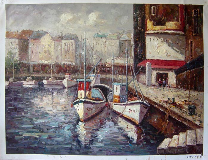 Painting Code#S116756-Boats in Dock