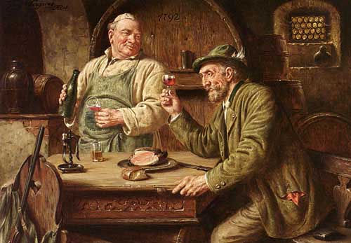 Painting Code#1044-Wagner, Fritz: In The Wine Cellar
