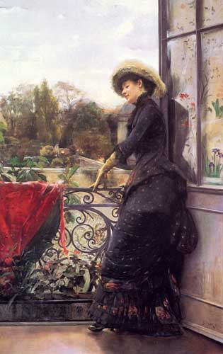 Painting Code#1048-Stewart, Julius LeBlanc(France): On The Terrace
