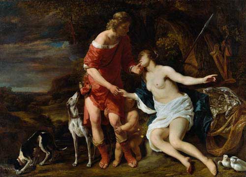 Painting Code#11003-Bol, Ferdinand(Holland): Venus and Adonis 