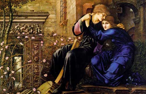 Painting Code#11073-Burne-Jones, Sir Edward Coley(UK): Love Among the Ruins