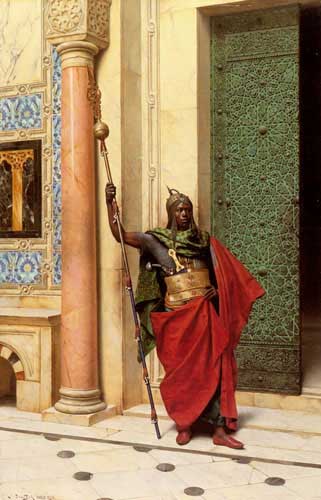 Painting Code#11237-Deutsch, Ludwig(Austria): A Nubian Guard