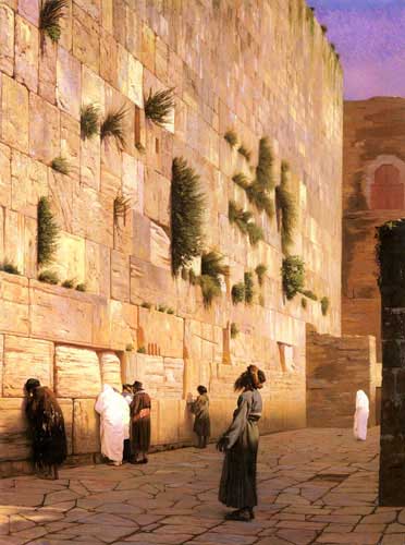 Painting Code#11273-Gerome, Jean-Leon(France): The Wailing Wall