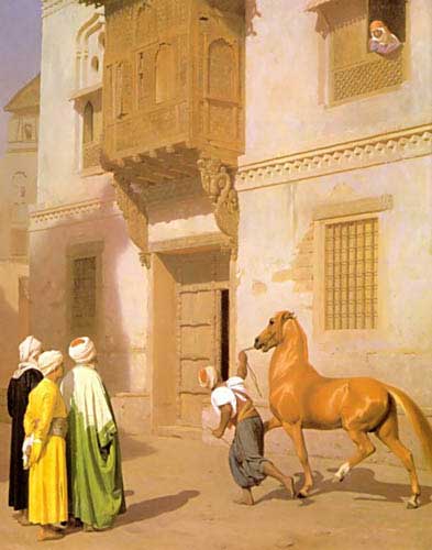 Painting Code#11312-Gerome, Jean-Leon(France): The Horse Market