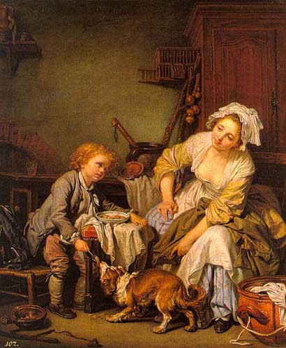 Painting Code#11354-Jean-Baptiste Greuze: The Spoiled Child