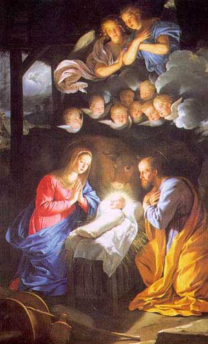 Painting Code#1147-Champaigne, Philippe de(France): The Nativity
